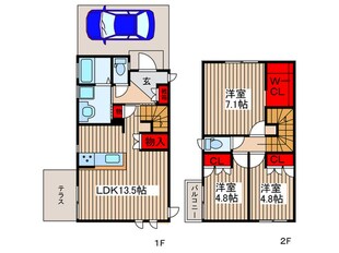 石神井台１丁目戸建の物件間取画像